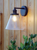 Laura Ashley Isaac outdoor wall light, matt finish - British product