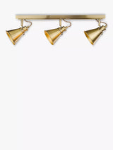 John Lewis Laura Ashley Rufus 3 Spotlight Ceiling Bar, Brass- Buy online at McGrocer