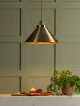 John Lewis Laura Ashley Rufus Grande Ceiling Light, Brass- Buy online at McGrocer
