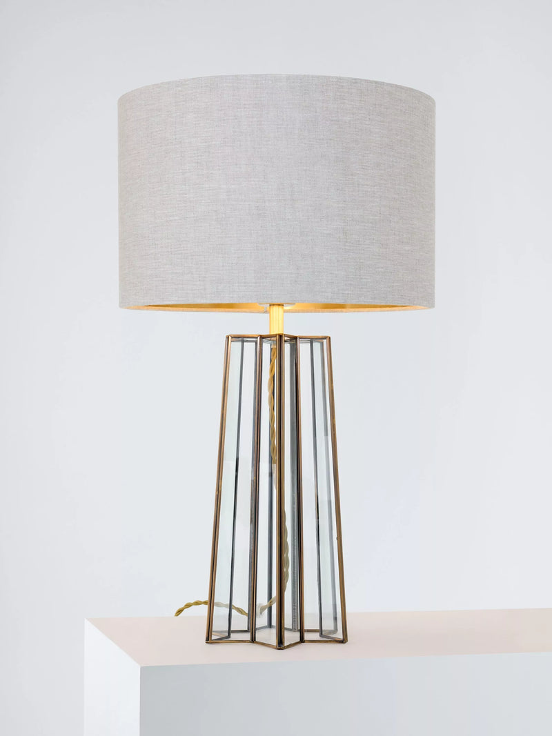 Laura Ashley star table lamp in antique brass (British brand)