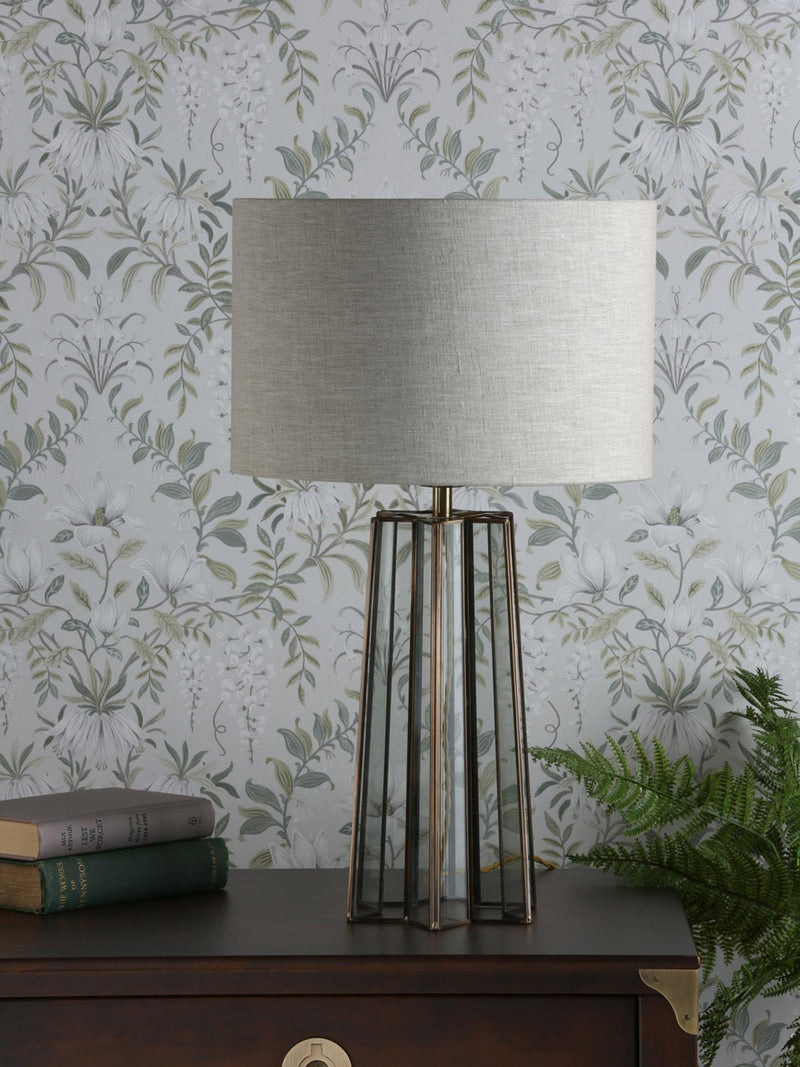 Laura Ashley star table lamp in antique brass (British brand)