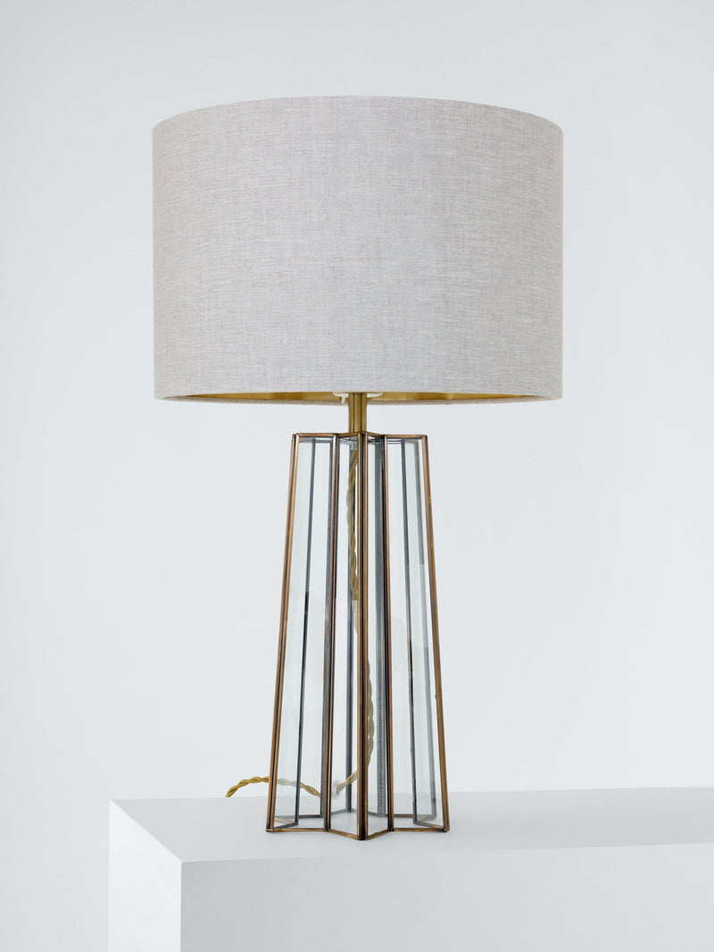 Laura Ashley star table lamp in antique brass (British brand)