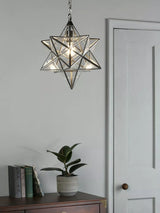 John Lewis Laura Ashley Star Glass Ceiling Light Pendant, Silver- Buy online at McGrocer