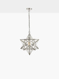 Laura Ashley star glass ceiling light polished silver, UK version