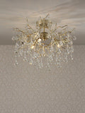 Laura Ashley Willow crystal semi-flush ceiling light, UK version