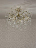 Laura Ashley Willow crystal semi-flush ceiling light, UK version