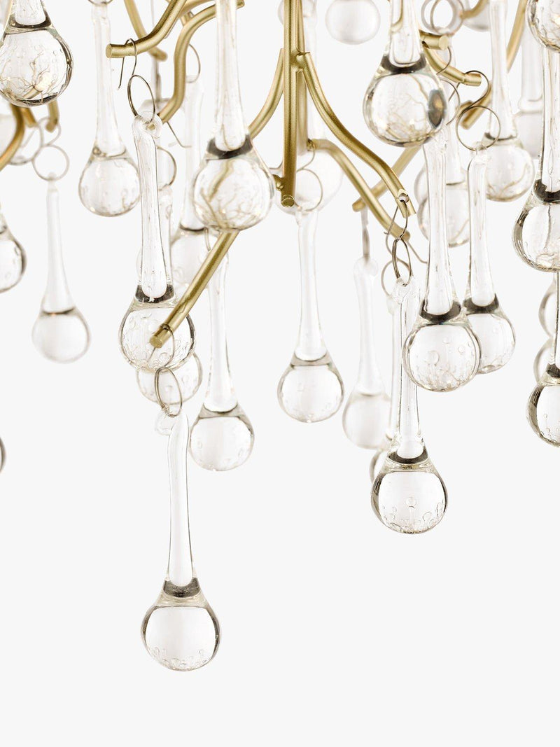 Laura Ashley Willow crystal semi-flush ceiling light, UK version