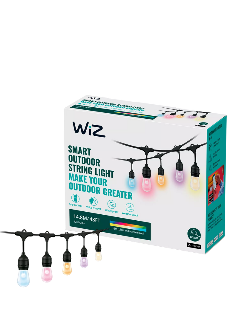 WiZ smart outdoor festoon lights LED colour changing (British brand)