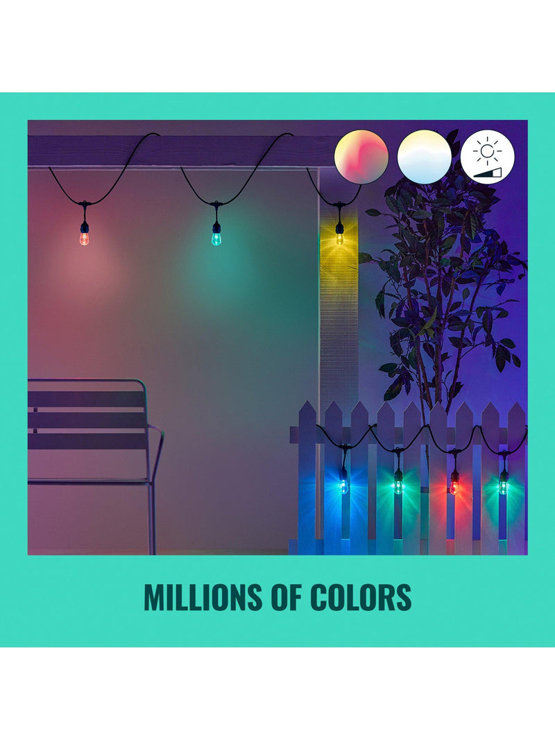 WiZ smart outdoor festoon lights LED colour changing (British brand)