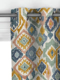 John Lewis Maya Ikat curtains in honey, UK version