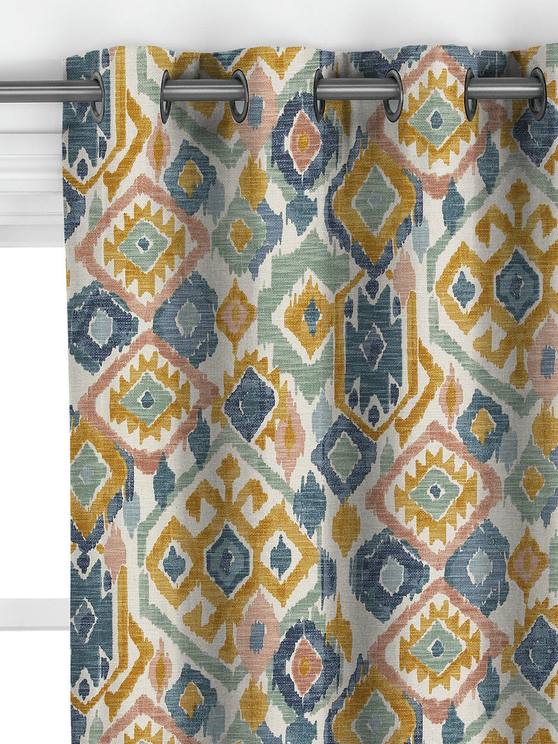 John Lewis Maya Ikat curtains in honey, UK version