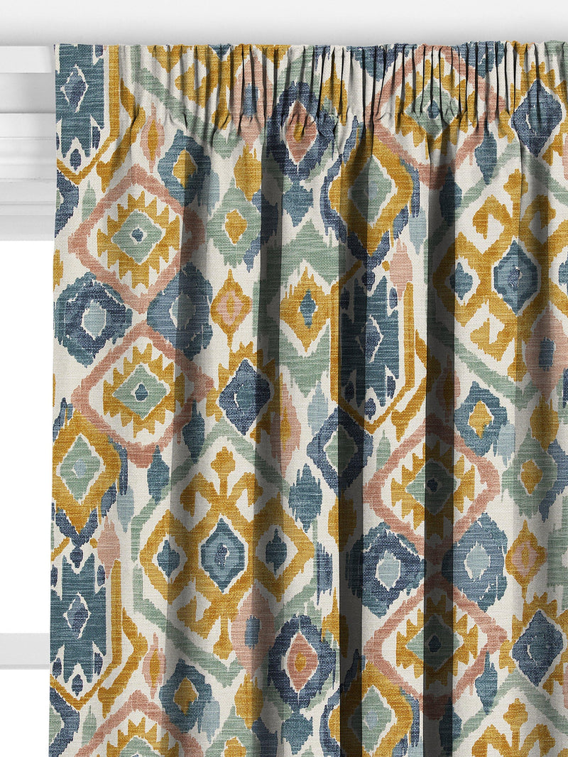 John Lewis Maya Ikat curtains in honey, UK version
