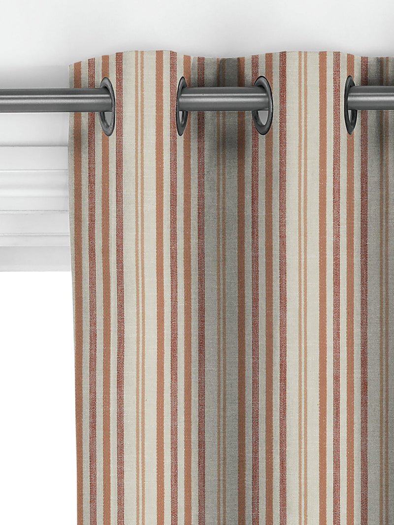 John Lewis Ottoman Stripe terracotta curtains or roman blind - British product