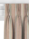 John Lewis Ottoman Stripe terracotta curtains or roman blind - British product