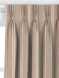 John Lewis Ottoman Stripe terracotta curtains or roman blind - British product