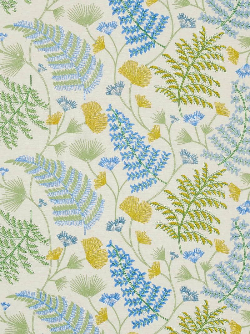 John Lewis Laurel Embroidery curtains Tranquil Blue, imported from the UK