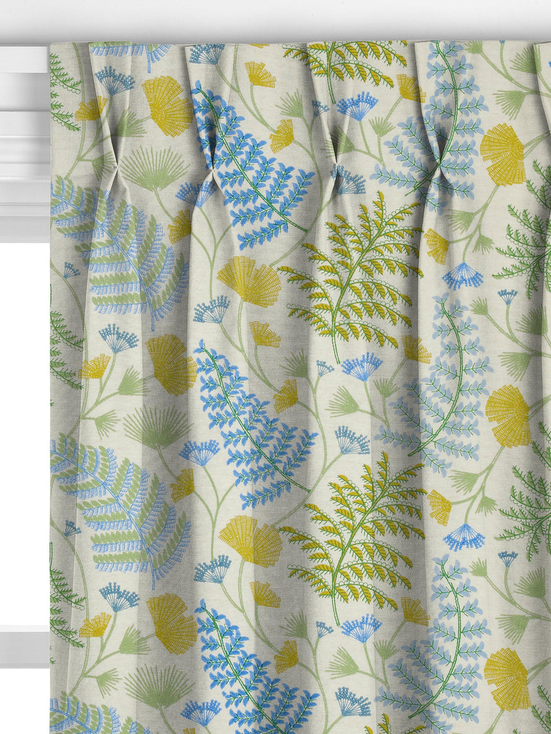 John Lewis Laurel Embroidery curtains Tranquil Blue, imported from the UK