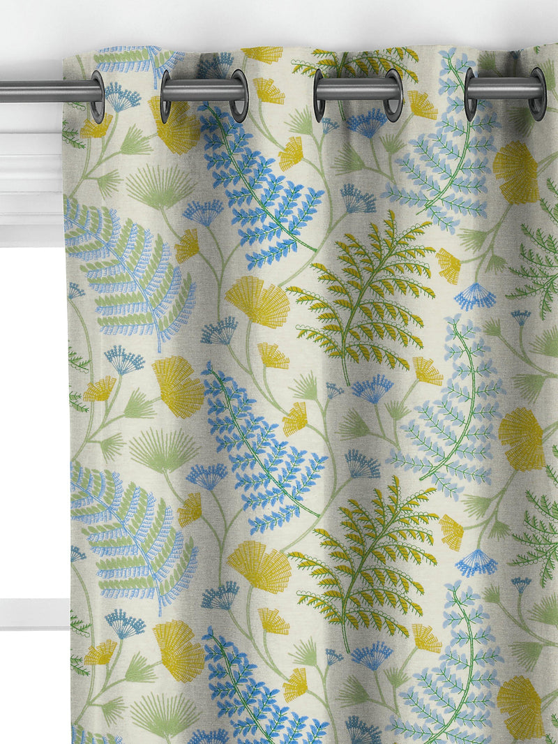 John Lewis Laurel Embroidery curtains Tranquil Blue, imported from the UK