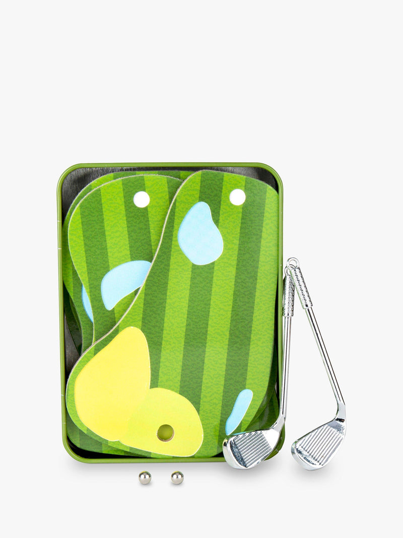 Kikkerland golf in a tin game retro miniature set, imported from the UK