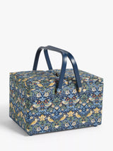 John Lewis John Lewis William Morris Strawberry Thief Twin Lid Sewing Basket, Navy- Buy online at McGrocer