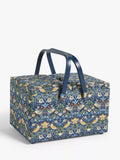 John Lewis sewing basket Strawberry Thief twin lid navy (British brand)