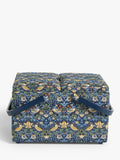 John Lewis sewing basket Strawberry Thief twin lid navy (British brand)