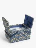John Lewis sewing basket Strawberry Thief twin lid navy (British brand)