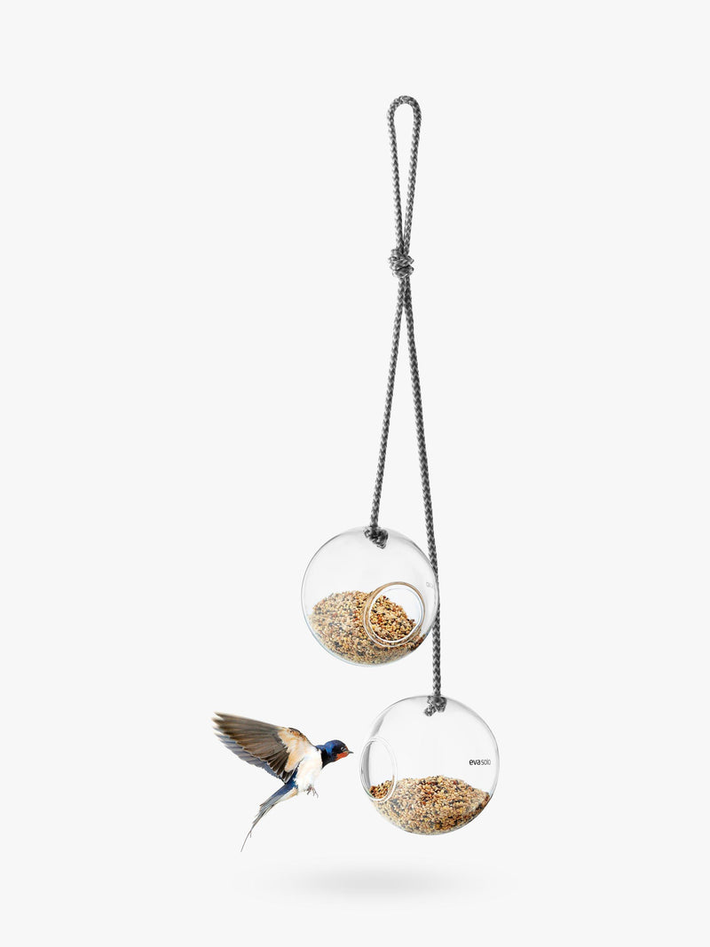 Eva Solo Glass Bird Feeder Set of 2, imported from the UK
