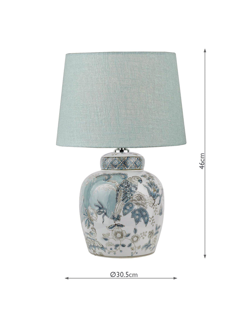 Laura Ashley Elizabeth ceramic table lamp with hand-painted design (British brand)