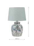 Laura Ashley Elizabeth ceramic table lamp with hand-painted design (British brand)
