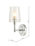 Laura Ashley Blake bathroom wall light chrome crystal (British brand)