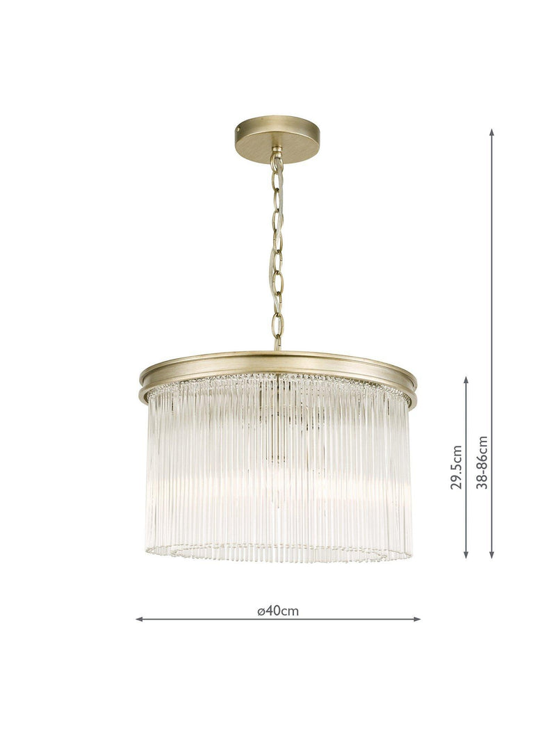 Laura Ashley Manon ceiling light champagne finish - British product