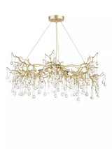 John Lewis Laura Ashley Willow Crystal Grande Ceiling Light, Champagne- Buy online at McGrocer