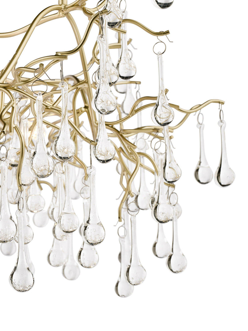 Laura Ashley Willow Crystal Grande ceiling light Champagne - British product