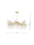 Laura Ashley Willow Crystal Grande ceiling light Champagne - British product