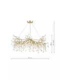 Laura Ashley Willow Crystal Grande ceiling light Champagne - British product