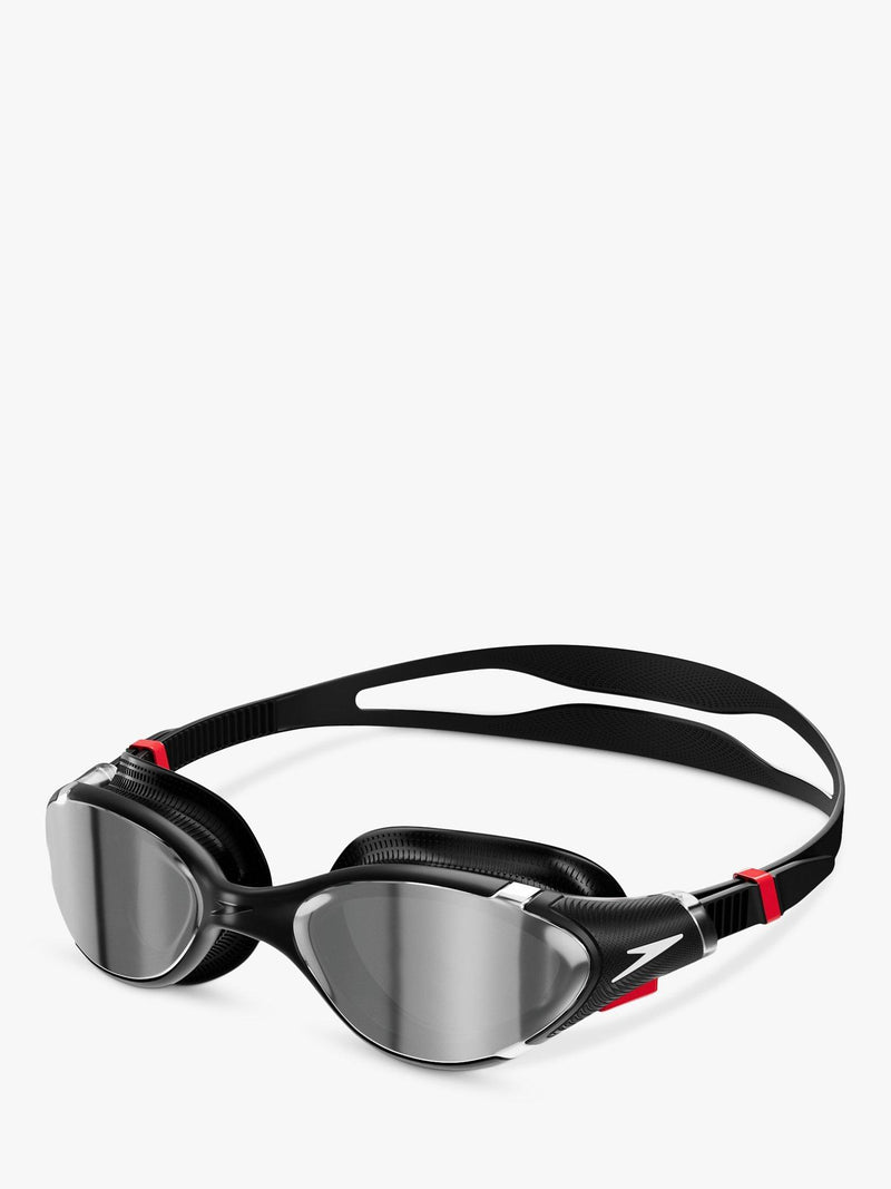 Speedo Biofuse 2.0 swimming goggles black red chrome imported from the UK