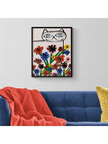 John Lewis Garden Cat framed print 52 x 42cm, UK version