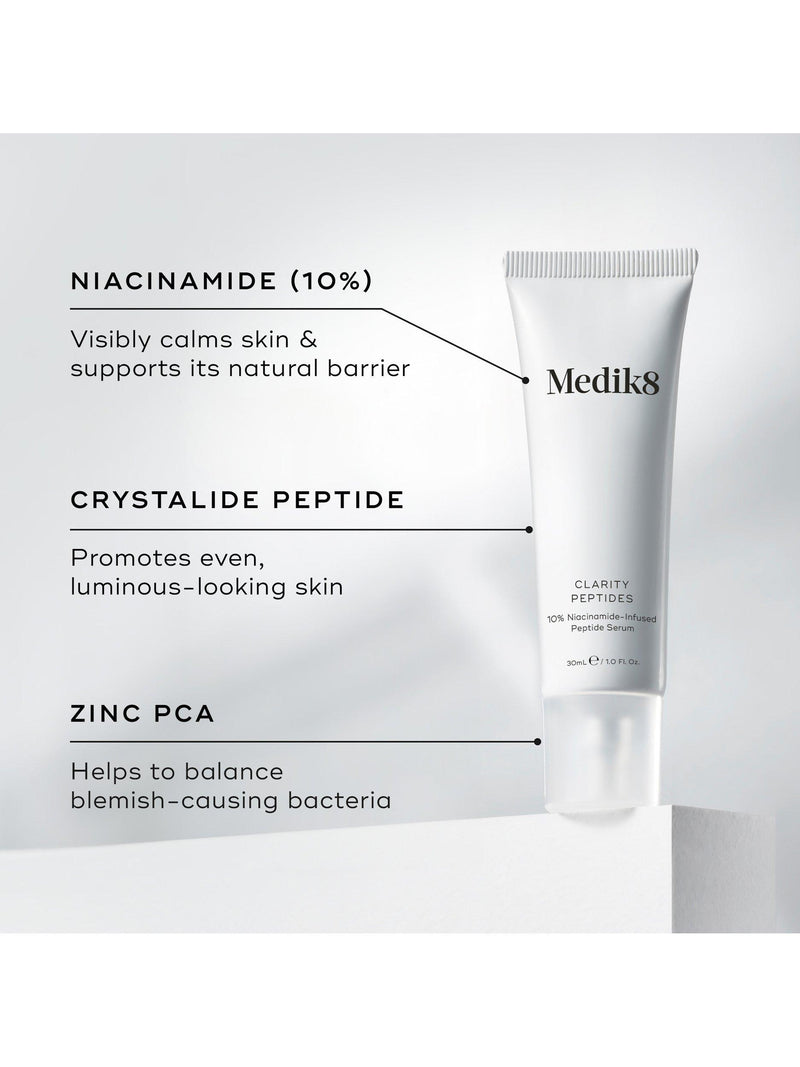 Medik8 Clarity Peptides 10% niacinamide serum 30ml, UK version