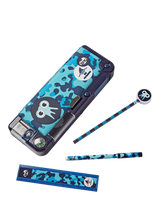 John Lewis Tinc Tonkin Snap Filled Pencil Case Blue- Buy online at McGrocer