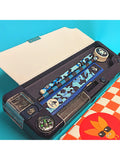 Tinc Tonkin Snap Filled Pencil Case Blue, imported from the UK