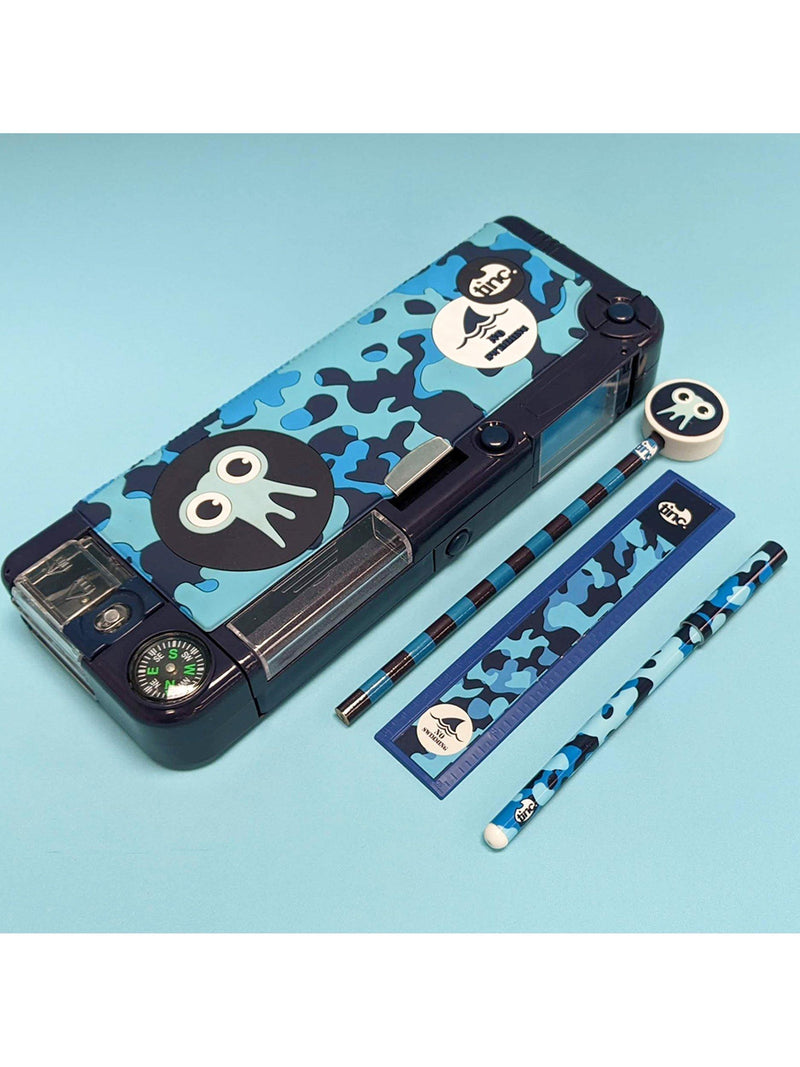 Tinc Tonkin Snap Filled Pencil Case Blue, imported from the UK