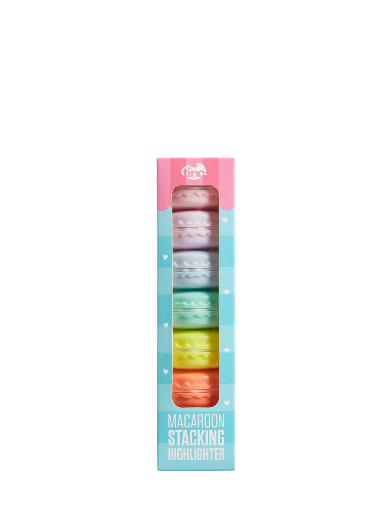 Tinc macaroon-themed stacking highlighter pen set, 5 pieces (British brand)