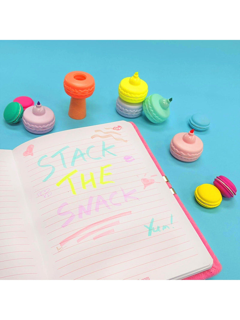 Tinc macaroon-themed stacking highlighter pen set, 5 pieces (British brand)