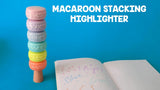 Tinc macaroon-themed stacking highlighter pen set, 5 pieces (British brand)