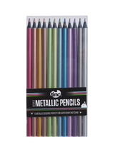 John Lewis Metallic Colouring Pencil Set, Multi-Coloured, 12 Count- Buy online at McGrocer