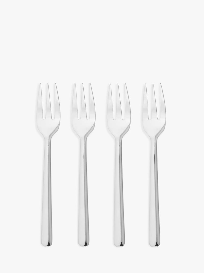 John Lewis ANYDAY Orbit Stainless Steel Pastry Forks, Set of 4