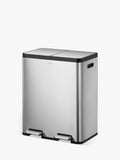 EKO 2 section recycling pedal bin 2x 30L - British product