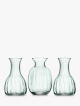 John Lewis Trio of Clear Mini Glass Vases, Height 11cm- Buy online at McGrocer