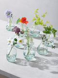 LSA International trio of clear mini vases, 11cm height, UK version